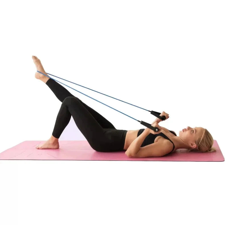 Bandas de resistência com alças para homens e mulheres - equipamento de treinamento de força, corda 5 níveis, tubo banda, exercício, treino, casa