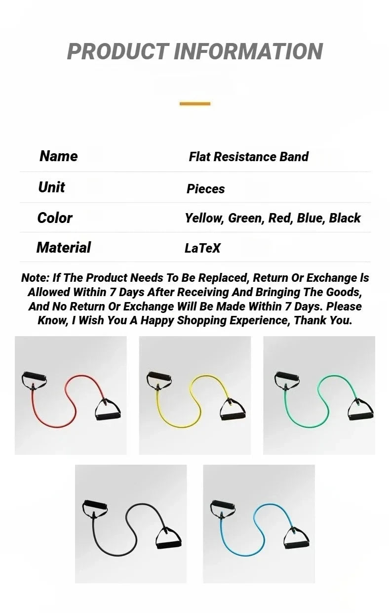 Bandas de resistência com alças para homens e mulheres - equipamento de treinamento de força, corda 5 níveis, tubo banda, exercício, treino, casa
