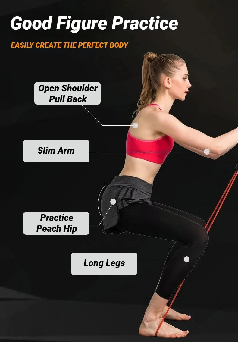 Bandas de resistência com alças para homens e mulheres - equipamento de treinamento de força, corda 5 níveis, tubo banda, exercício, treino, casa