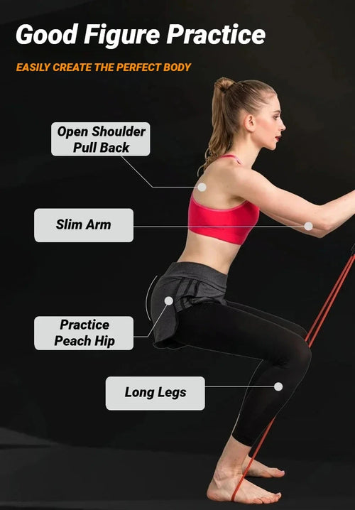 Bandas de resistência com alças para homens e mulheres - equipamento de treinamento de força, corda 5 níveis, tubo banda, exercício, treino, casa
