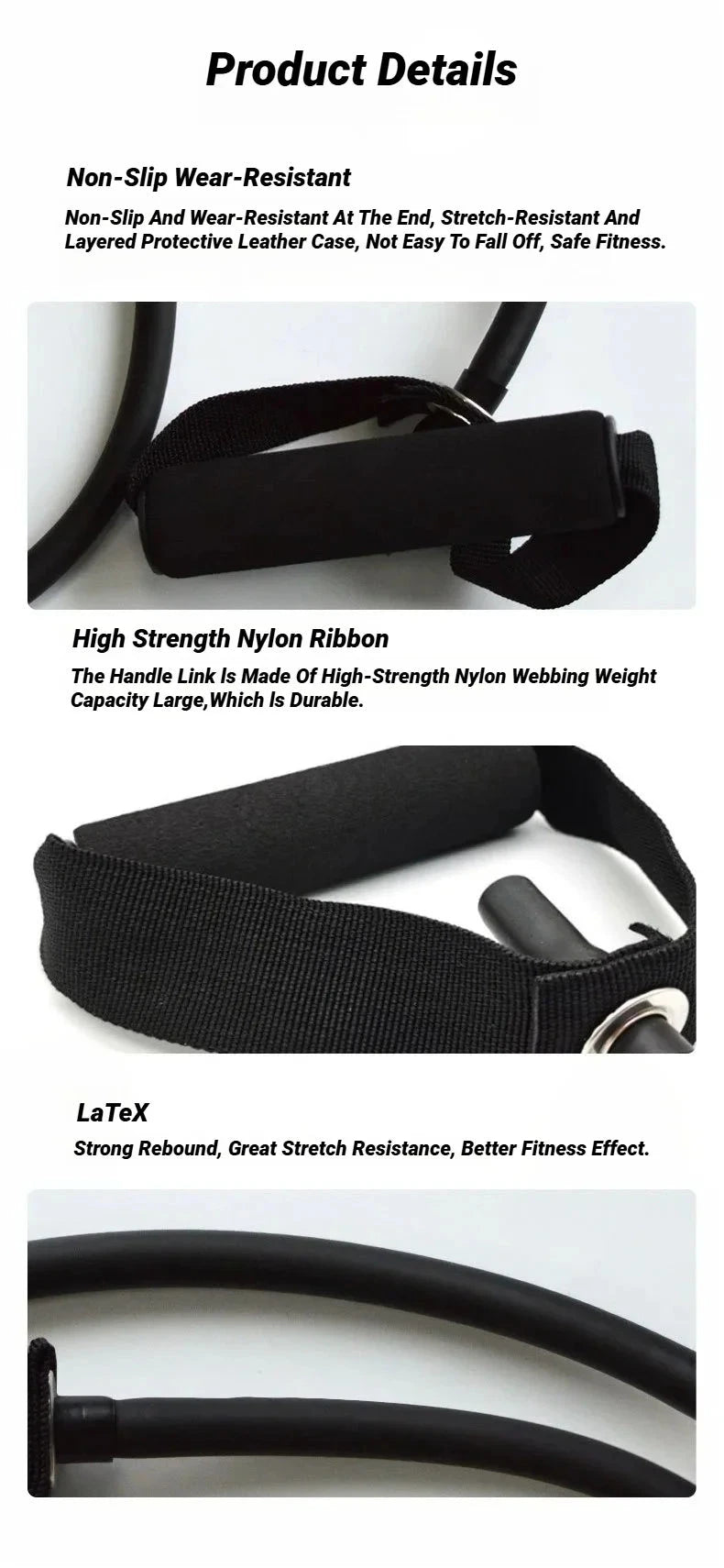Bandas de resistência com alças para homens e mulheres - equipamento de treinamento de força, corda 5 níveis, tubo banda, exercício, treino, casa