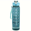 Garrafa de água - Shaker, de grande capacidade - 800ml/27oz, à prova de vazamento, copo de plástico com escala de tempo, adequado para viagens, fitness, desporto.