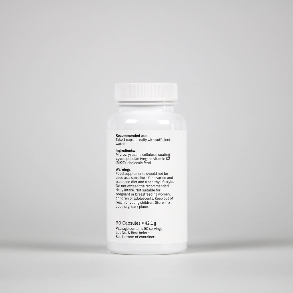Vitaminas D3 + K2 – 90 Capsules