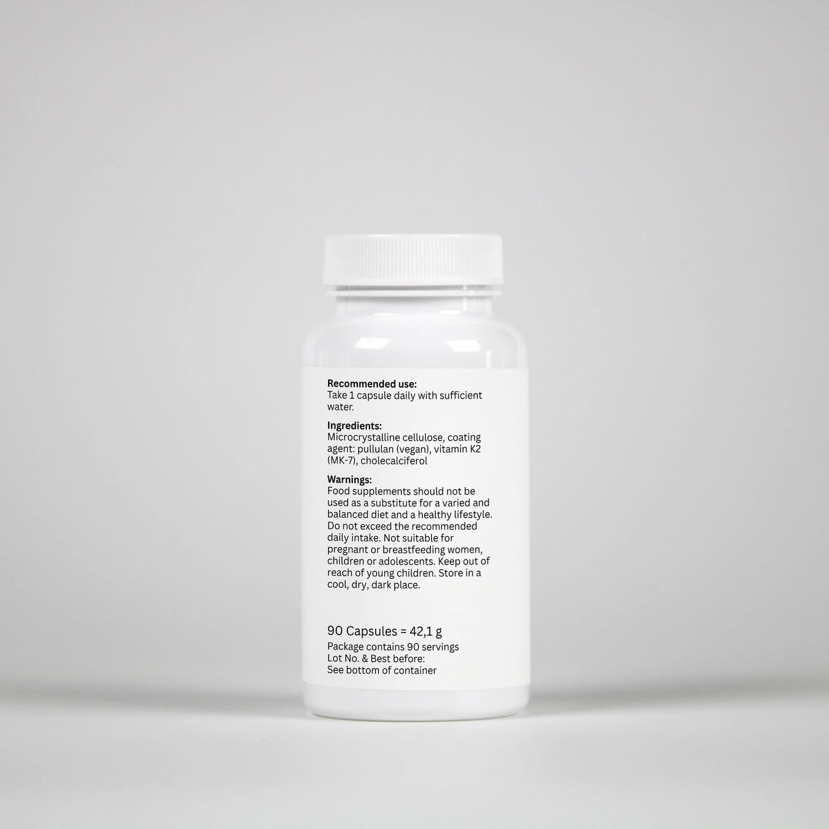 Vitaminas D3 + K2 – 90 Capsules