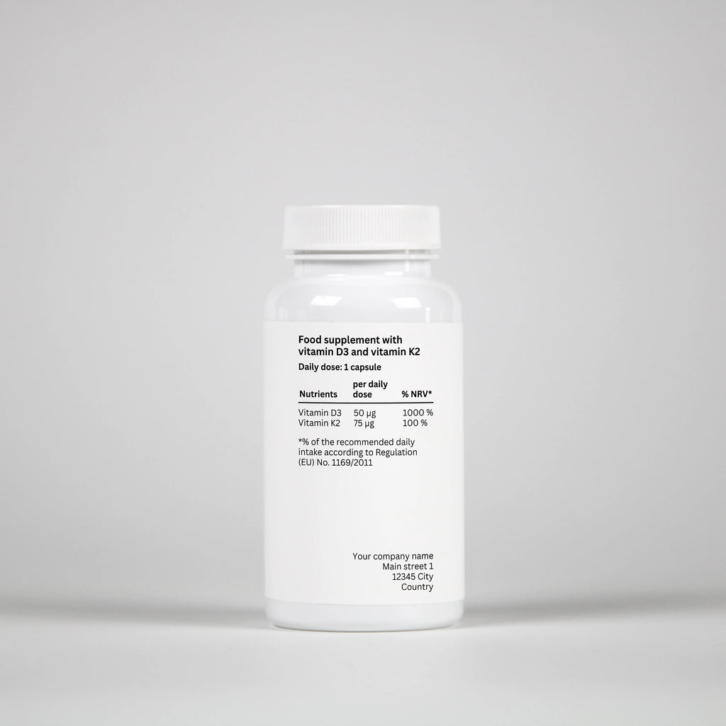Vitaminas D3 + K2 – 90 Capsules