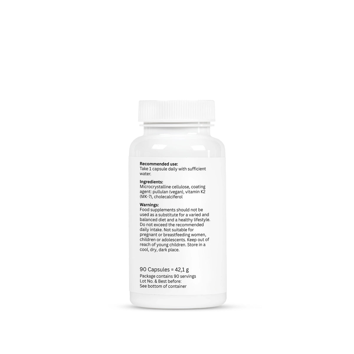 Vitaminas D3 + K2 – 90 Capsules