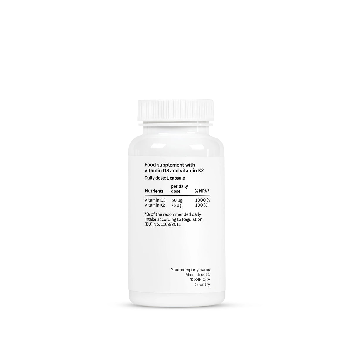 Vitaminas D3 + K2 – 90 Capsules