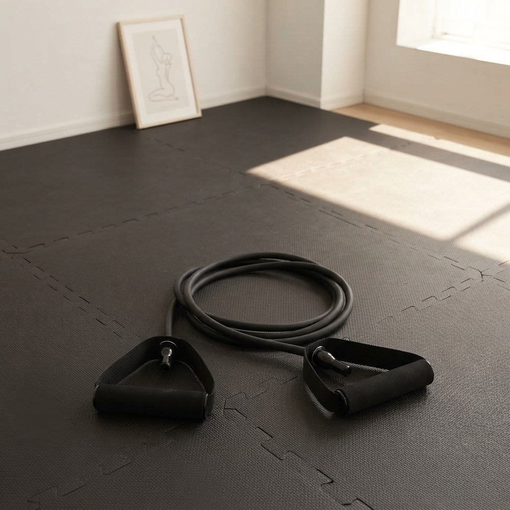 Bandas de resistência com alças para homens e mulheres - equipamento de treinamento de força, corda 5 níveis, tubo banda, exercício, treino, casa