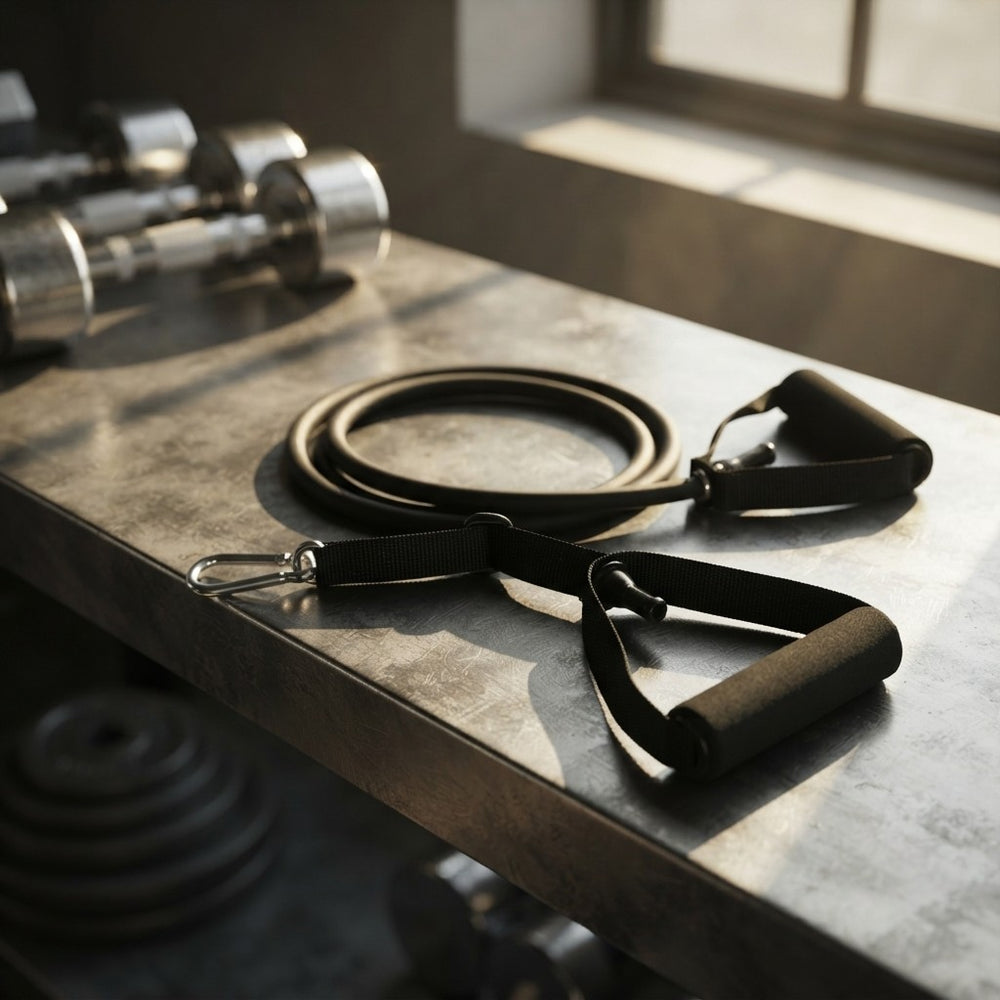 Bandas de resistência com alças para homens e mulheres - equipamento de treinamento de força, corda 5 níveis, tubo banda, exercício, treino, casa