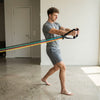 Bandas de resistência com alças para homens e mulheres - equipamento de treinamento de força, corda 5 níveis, tubo banda, exercício, treino, casa