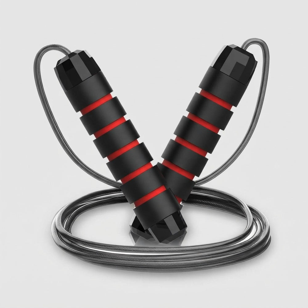 Corda para saltar Pro, com rolamentos de esferas ajustáveis, com fio de velocidade sem emaranhado, com alças de espuma, apto para fitness e exercícios em casa.