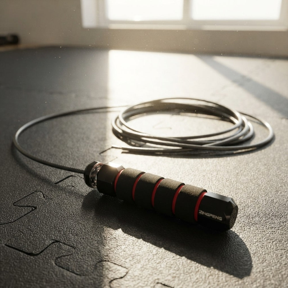 Corda para saltar Pro, com rolamentos de esferas ajustáveis, com fio de velocidade sem emaranhado, com alças de espuma, apto para fitness e exercícios em casa.