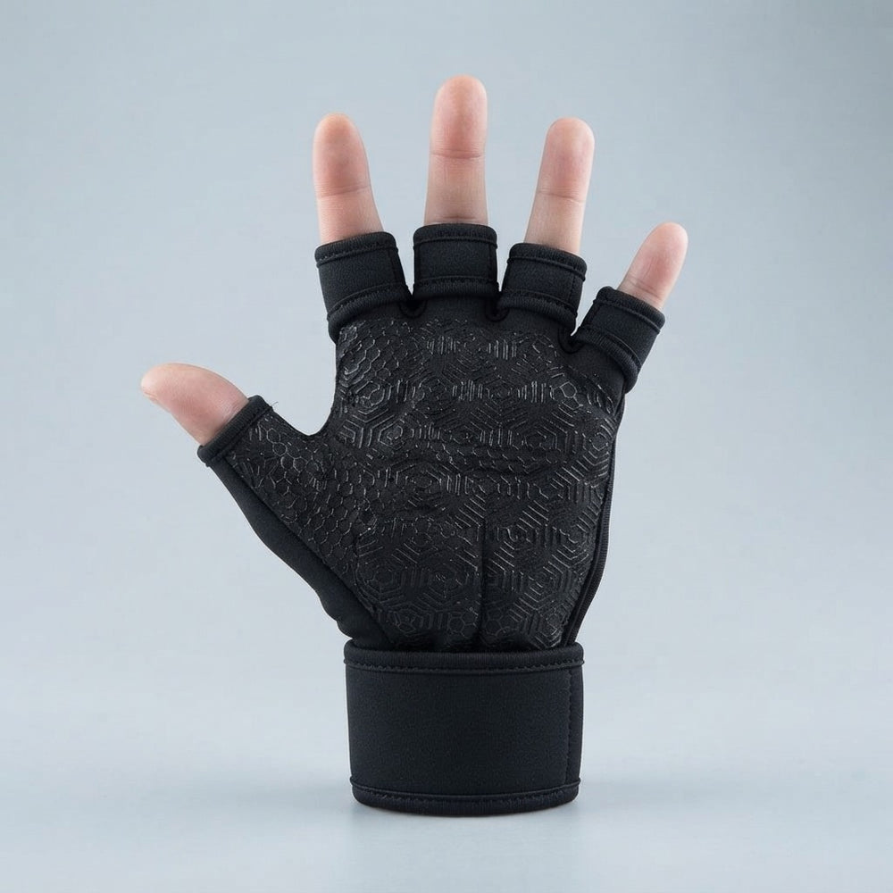 Luvas desportivas de treinamento para homens e  mulheres para  fitness e o ginásio - protege a mão, o  pulso, a  palma.