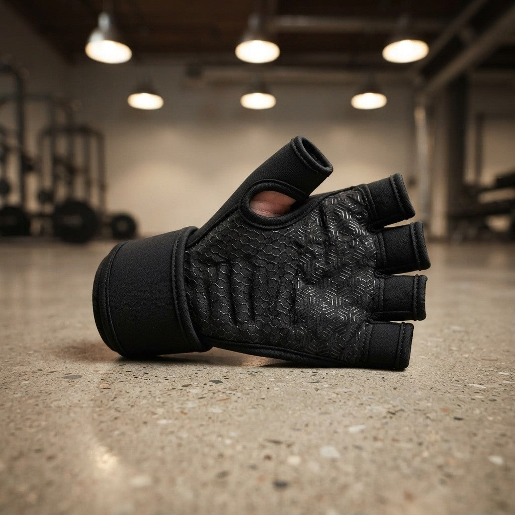 Luvas desportivas de treinamento para homens e  mulheres para  fitness e o ginásio - protege a mão, o  pulso, a  palma.